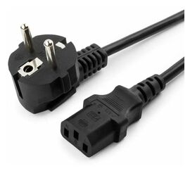  Кабель питания Cablexpert 1.8м, Schuko- C13, 6А, черный, с зазем. PC-186 