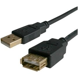  Кабель удлинительный Bion BXP-CCF-USB2-AMAF-030, USB 2.0 A-A (m-f), позолоченные контакты, ферритовые кольца, 3м, черный 