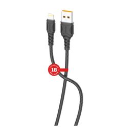  Кабель GoPower GP06L 00-00022784 USB m-Lightning m 1.0м 2.4A ПВХ черный 1/200/800 