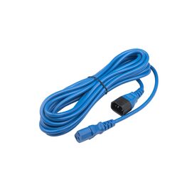  Шнур Hyperline PWC-IEC13-IEC14 (PWC-IEC13-IEC14-5.0-BL) для блока питания IEC 320 C13 вилка C14 5м синий 10А провода 3х1,0кв.мм 
