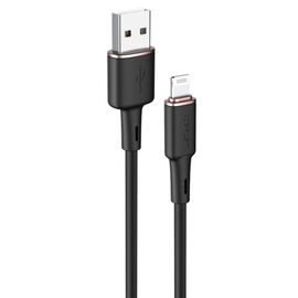  Дата-кабель ACEFAST C2-02 Lightning zinc alloy silicone 2,4A, 1.2m (чёрный) 