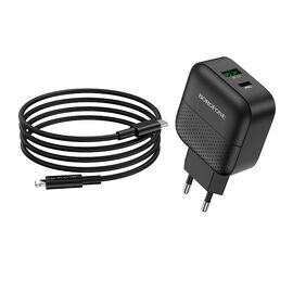  СЗУ BOROFONE BA46A Premium PD+QC3.0 charger Type-C - Lightning, black 