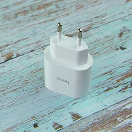  СЗУ HOCO C94A Metro, 1USB, PD20W, Type-C + Type-C (белый) 