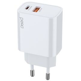  СЗУ PERO TC24 USB-A + USB-C, PD 20W белый 