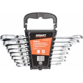  Набор ключей комбинированных Gigant GCWSMH 8 шарнирных с трещоткой (8 шт.) 