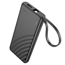  Внешний аккумулятор 5000mAh 1USB+Type-C 2.0A с LED-индикатором, кабель Lightning 8-pin Hoco j129 (Black) 