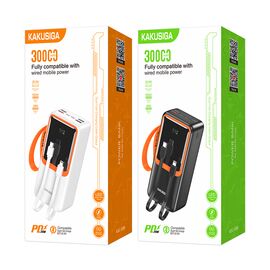  Портативный аккумулятор KAKUSIGA KSC-1089 30000 mah 22.5W+PD20W black 