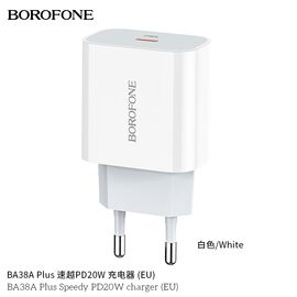  СЗУ BOROFONE BA38A Plus Speedy PD20W charger (белый) 