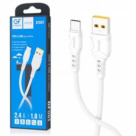  Кабель GFPower 06T USB (m)-Type-C (m) 1.0м 2.4A ПВХ белый (1/200/800) 