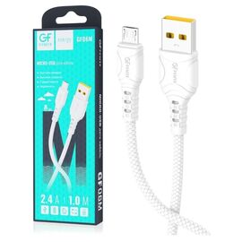  Кабель GFPower 06M USB (m)-microUSB (m) 1.0м 2.4A ПВХ белый (1/200/800) 