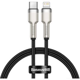  Дата-кабель Baseus Cafule CATLJK-01 (BAS-CATLJK-01-BK) Type-C на iPhone Power Delivery 20Вт 0.25м, черный 