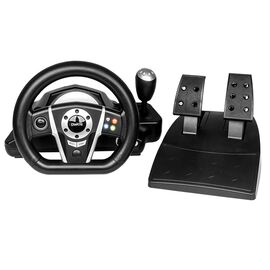  Игровой руль Dialog GW-235VR Gran Tourismo - вибро, 2 педали+рычаг, PC USB/PS4&3/XB1&360/And(116933) 