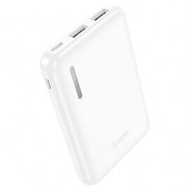  Аккумулятор внешний HOCO J115 Journey, 5000mAh, пластик, алюминий, 2 USB выхода, 2.0А, цвет: белый (1/94) 