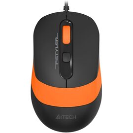  Мышь A4Tech Fstyler FM10S черный/оранжевый оптич. 1600dpi silent USB 3but (FM10S USB ORANGE) 