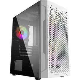  Корпус Powercase CMIMZW-L3 Mistral Micro Z3W Mesh LED, Tempered Glass, 2x 140mm + 1х 120mm 5-color fan, белый, mATX (CMIMZW-L3) 