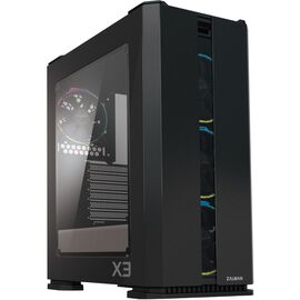 Корпус Zalman X3 Black, ATX, Window, 2x3.5", 2x2.5", 2xUSB2.0, 2xUSB3.0, FRONT 3x120mm RGB, REAR 1x120mm RGB 