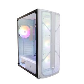  Корпус 1STPLAYER Firebase X4 White (X4-WH-4F1-W)/ATX, TG/4x120mm LED fans inc. 
