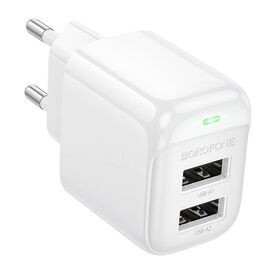  СЗУ BOROFONE BAS41A Potential dual-port (iP) (белый) 