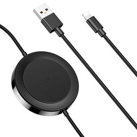  Кабель USB BASEUS с беспроводной зарядкой USB - Lightning, 3A, 17W, 1.2 м, черный 