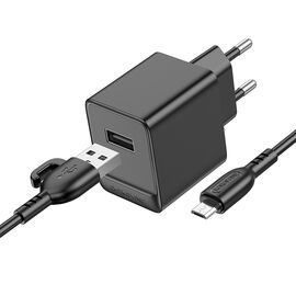  СЗУ 1USB 2.1A для micro USB Borofone BAS11A 1м  (Black) 