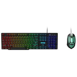  Клавиатура + мышь Oklick GMNG 400GMK клав:черный мышь:черный USB LED (1546779) 