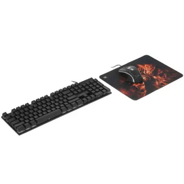  Игровой набор DEFENDER Aura MKP-117 RU (52117),Light,мышь+клавиатура+ковер (52117) 