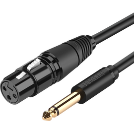  Кабель UGREEN AV131 20719 6.35 Male To XLR Female Cable 2m Black 