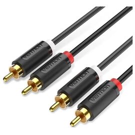  Кабель аудио Vention BCMBH 2RCA M/2RCA M 2м чёрный 