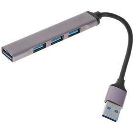  Хаб USB Orient CU-322 USB 3.0 USB 3.1 Gen1/USB 2.0 HUB 4 порта 1xUSB3.0+3xUSB2.0 USB штекер тип А алюминиевый корпус серебристый 