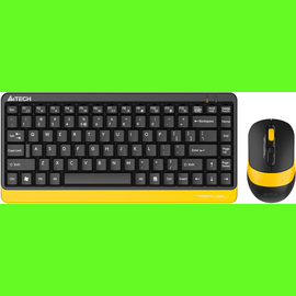  Клавиатура + мышь A4Tech Fstyler (FG1110 BUMBLEBEE) клав черный/желтый мышь черный/желтый USB беспроводная 