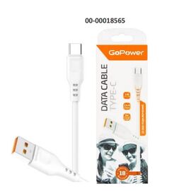  Кабель GoPower GP01T USB (m)-Type-C (m) 1.0м 2.4A ПВХ белый (1/800) 