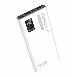  Внешний аккумулятор GoPower PB03-10 10000mAh 3.0A 22.5W 2USB/Type-C белый (00-00029658) 