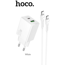  СЗУ HOCO N69 Nuevo PD20W+QC3.0 (C to C) (белый) 