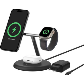 Беспроводная магнитная зарядная станция 3-в-1 Belkin BOOST CHARGE PRO MagSafe - black (блок питания EU) 