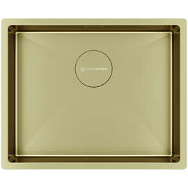  Кухонная мойка KUCHENSTERN Kraft 60 (502GL50) нерж, золото 