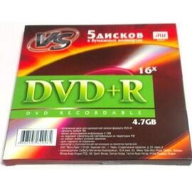  VS DVD+R 4,7 GB 16x конверт/5 