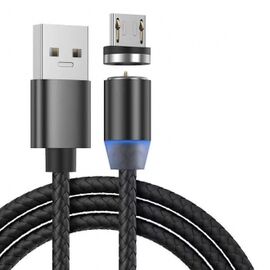  Кабель магнитный тканевый  USB-microUSB HAVIT HV-CB6162 2.0 A. 1.0 m. Чёрный 