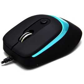  Проводная оптическая  Мышь:DeTech DE-5011G Shiny&Rubber Black/Blue 