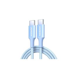  Кабель UGREEN L501 (35334) 60W USB-C to USB-C PD Fast Charging Braided Cable 3A Max 1m Blue 