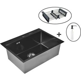  Кухонная мойка Wisent WS36050B Black с коландером, дозатором и сифоном 