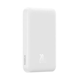  Powerbank Baseus Magnetic Mini  Wireless P100522107223, 5000 мАч, 1 Type-C, 20W, БЗУ, пластик, белый 