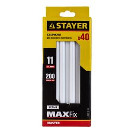  Стержни для клеевого пистолета, цвет белый по керамике и пластику STAYER 2-06821-W-S40 11x200мм, 40шт 