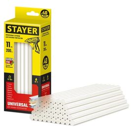  Стержни для клеевого пистолета, прозрачный по стеклу и пластику STAYER 2-06821-T-S40 11x200мм, 40шт 