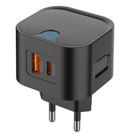  СЗУ PERO TC21 USB-A + USB-C, PD 25W черный 