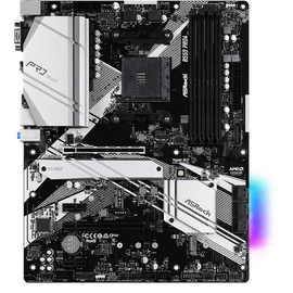  MB sAM4 ASRock B550 PRO4 AMD B550, 4xDDR4-3200, D-SUB+HDMI, 2xPCI-Ex16, 2xPCI-Ex1, 6xSATA3(RAID 0/1/10), 2xM.2, 8 Ch Audio, 1xGLan, (0+4)xUSB2.0, (5+2)xUSB3.2, (1+0)xUSB3.2 Type-C™, 1xPS/2, ATX, RTL 