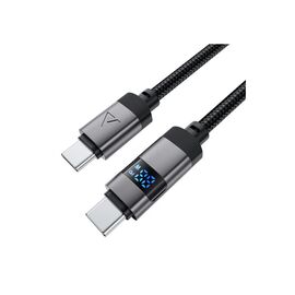 Дата-кабель ACEFAST C15-03 USB-C To USB-C Zinc Alloy Digital Display Braided Charging Data Cable. черный 