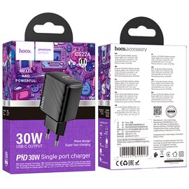  СЗУ HOCO CS22A Value single port PD30W charger black 