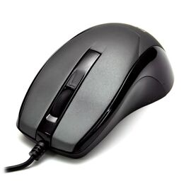  Проводная оптическая  Мышь:DeTech DE-3088-S Rubber&Shiny Black 