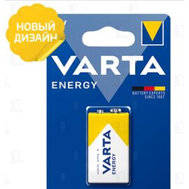  Батарейка Varta ENERGY Крона 6LR61 BL1 Alkaline 9V (4122) (1/10/50) 