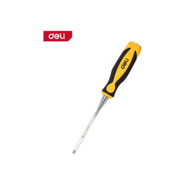  Стамеска плоская Deli DL6206-E1 ширина 6мм, длина 140мм, CrV, прорезиненная рукоять 